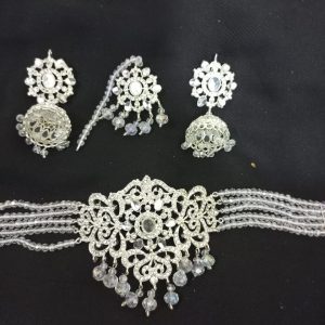 Stunning Silver Choker Set